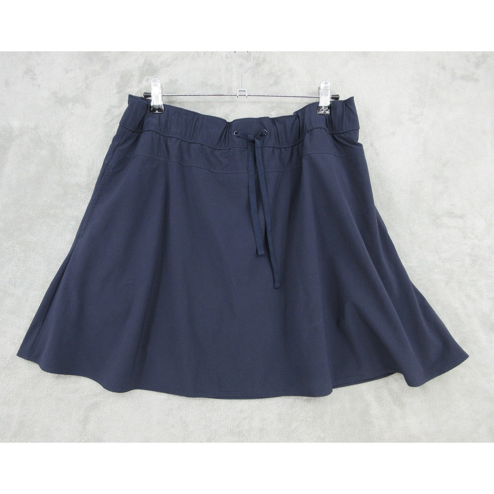 Talbots Skort Womens Size L Navy Blue Athletic Golf Tennis Pockets Outdoor Tie